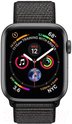 Умные часы Apple Watch Series 4 44mm / MU6E2 (алюминий серый космос/нейлон черный)