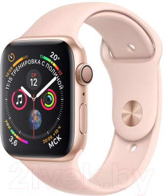 Умные часы Apple Watch Series 4 44mm / MU6F2 (алюминий золото/розовый песок)