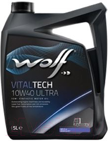 Моторное масло WOLF VitalTech 10W40 Ultra / 1227/5 (5л)