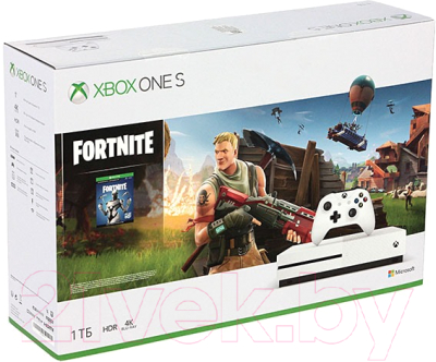 Игровая приставка Microsoft Xbox One S 1ТБ + Fortnite / 234-00713