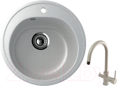 

Мойка кухонная Berge, BG-5200 + смеситель Spring 3509L
