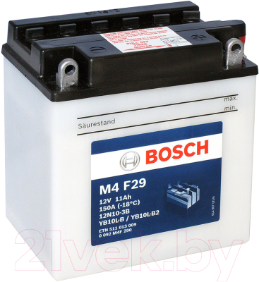 

Мотоаккумулятор Bosch, M4F YB10L-B2 511013009 / 0092M4F290