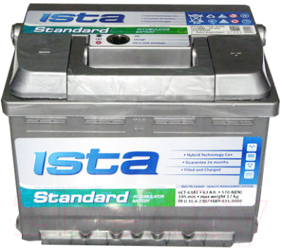 Автомобильный аккумулятор Ista Standard  6CT-63A1E (63 А/ч)