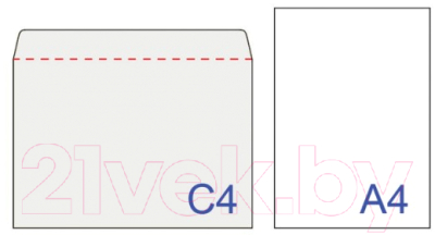 Набор конвертов почтовых Ряжская печатная фабрика С4 Куда-Кому / ш/к-70635 (500шт)