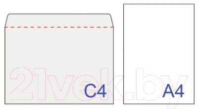 Набор конвертов почтовых Ряжская печатная фабрика С4 / ш/к-70758 (500шт)