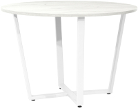 Обеденный стол Millwood Лофт Орлеан Л18 D110 (дуб белый Craft/металл белый) - 