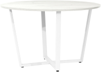 Обеденный стол Millwood Лофт Орлеан Л18 D120 (дуб белый Craft/металл белый) - 