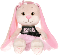 

Мягкая игрушка Jack&Lin, Зайка в розовом платье с черными вставками / JL-051906-25