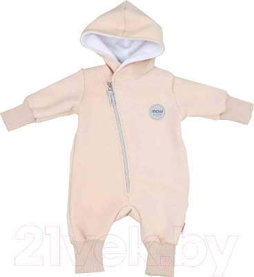 Комбинезон прогулочный детский MOWbaby Fancy 3-6м / 152/1-3-6 (Milk)