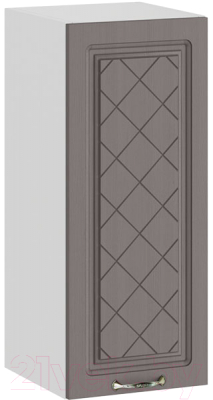Шкаф навесной для кухни ТриЯ Бьянка 1В3 (белый/дуб серый)