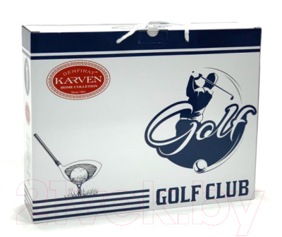 Набор полотенец Karven Golf махра 50x90/70x140 / HS 1551 (темно-синий, в коробке)