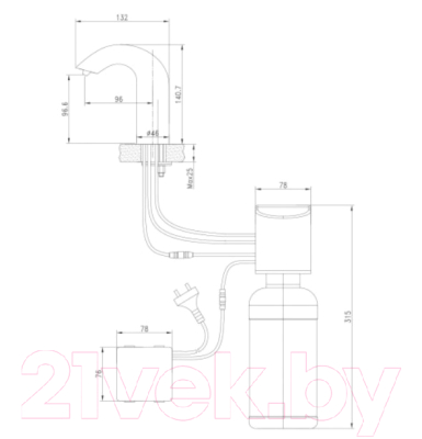 Сенсорный дозатор для жидкого мыла LEMARK Project LM4642CE