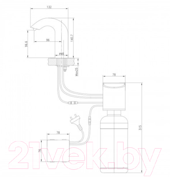 Дозатор жидкого мыла LEMARK Project LM4642CE