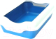 Туалет-лоток Homecat Бюджет с бортиком 37x27x11.5см (синий) -