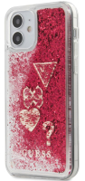 

Чехол-накладка Guess, Liquid Glitter Hearts для iPhone 12 Mini / GUHCP12SGLHFLRA