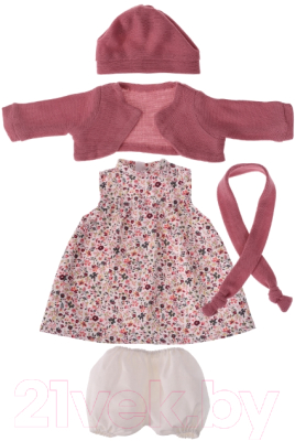 Набор аксессуаров для куклы Antonio Juan Платье, жилет розовый, трусики / 91152-13