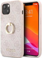 

Чехол-накладка Guess, PU Leather 4G With Ring Stand для iPhone 13 / GUHCP13M4GMRPI