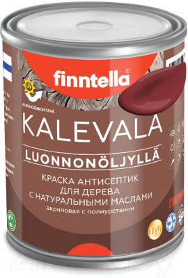 Краска Finntella Kalevala Матовая Viininpu / F-13-1-1-FL130 (900мл, финский бордовый)