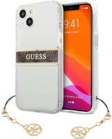 

Чехол-накладка Guess, Transparent With Gold Charm для iPhone 13 / GUHCP13MKB4GBR