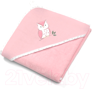 Полотенце с капюшоном BabyOno Банное 539/03 (85x85, розовый)