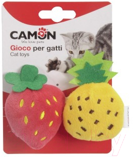 Набор игрушек для кошек Camon Ананас и клубника / AG0102 (2шт)