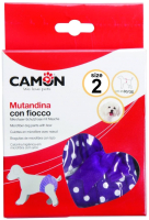 Гигиенические трусики для животных Camon Из микрофибры C206/B (фиолетовый в горошек) - 