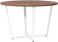 Обеденный стол Millwood Лофт Орлеан Л18 D120 (дуб табачный Craft/металл белый) - 