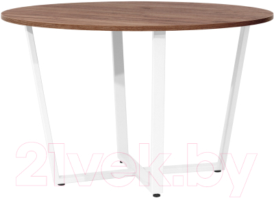Обеденный стол Millwood Лофт Орлеан Л18 D120 (дуб табачный Craft/металл белый)