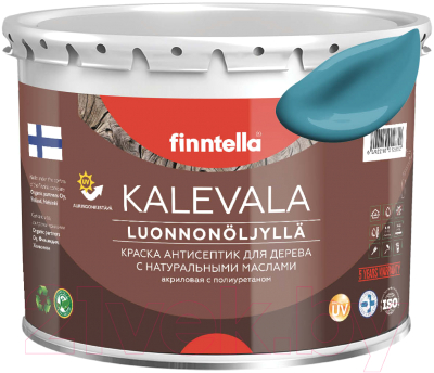 Краска Finntella Kalevala Матовая Opaali / F-13-1-3-FL016 (2.7л, голубой)