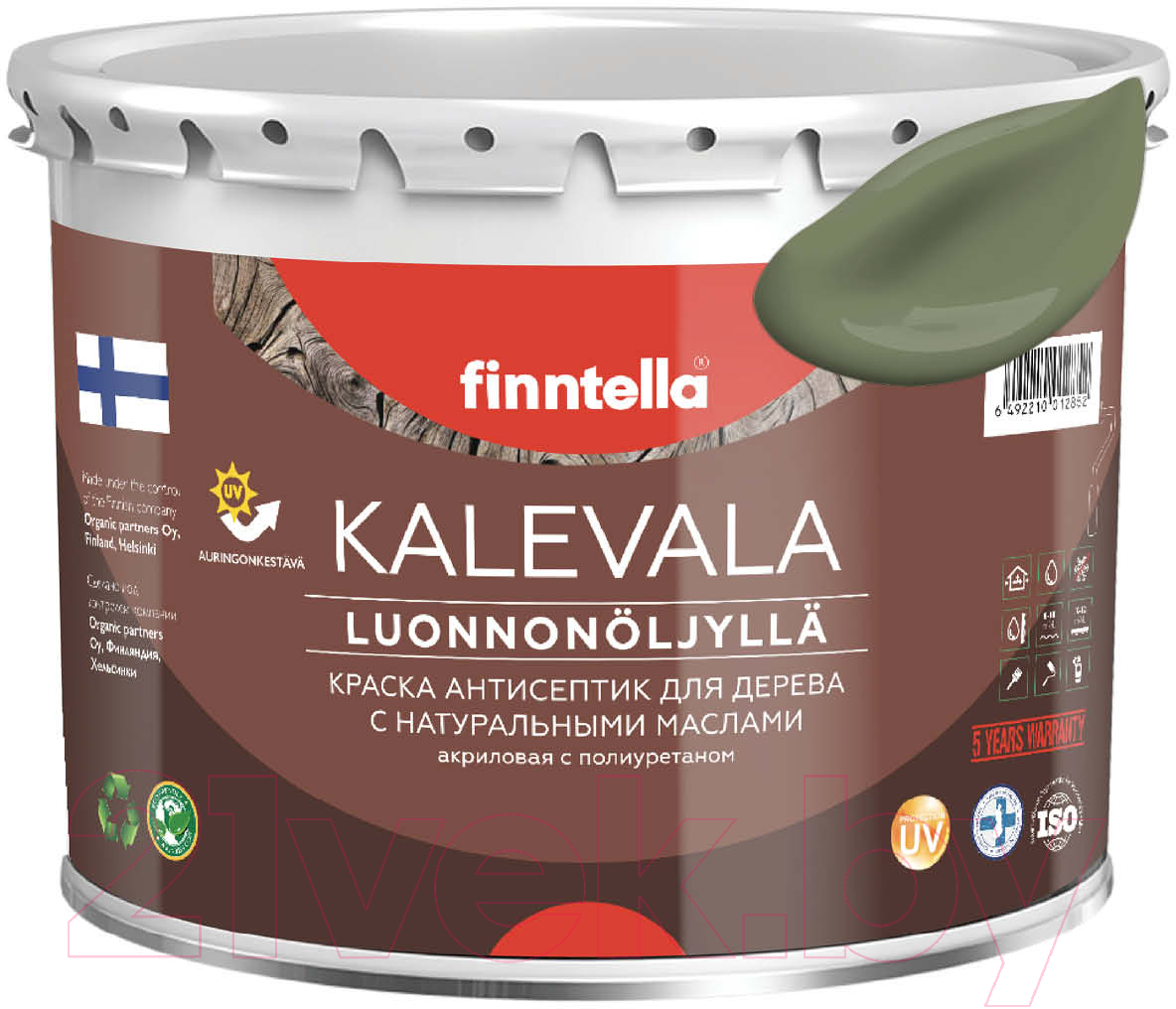 Краска Finntella Kalevala Матовая Oliivi / F-13-1-3-FL021