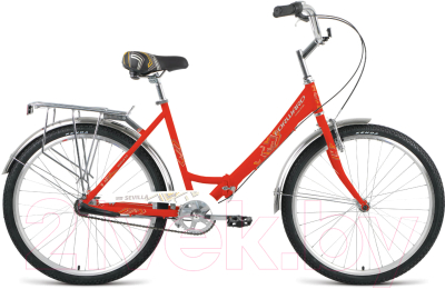 Велосипед Forward Sevilla 26 3.0 2022 / RBK22FW26818 (красный матовый/белый)