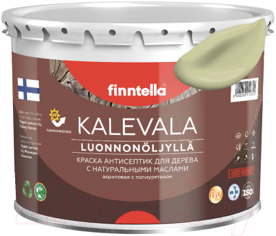 Краска Finntella Kalevala Матовая Lammin / F-13-1-3-FL034 (2.7л, бледно-зеленый)