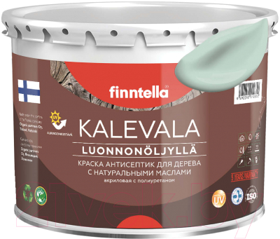 Краска Finntella Kalevala Матовая Paistaa / F-13-1-3-FL038 (2.7л, бледно-бирюзовый)