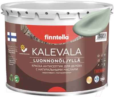 Краска Finntella Kalevala Матовая Meditaatio / F-13-1-3-FL043 (2.7л, серо-зеленый)