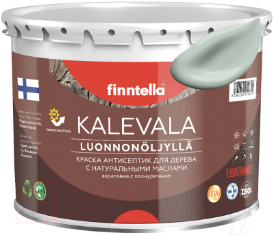 Краска Finntella Kalevala Матовая Aave / F-13-1-3-FL044 (2.7л, серо-зеленый)