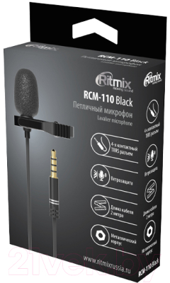Микрофон Ritmix RCM-110 (черный)