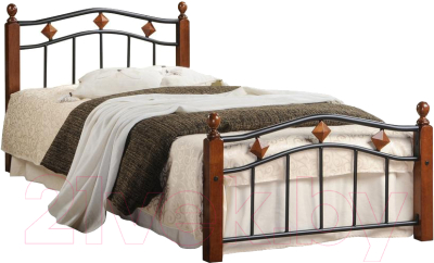 Односпальная кровать Tetchair Secret De Maison AT-126 90x200 (красный дуб/черный)