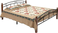 Полуторная кровать Tetchair Secret De Maison AT-8077 120x200 (красный дуб/черный) - 