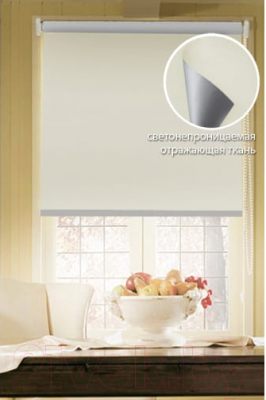 Рулонная штора Эскар Blackout 140x170 / 891091401701 (кремовый)