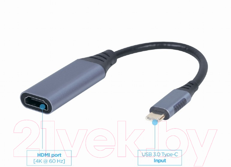 Кабель/переходник Gembird Type-C to HDMI A-USB3C-HDMI-01