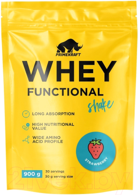 Протеин Prime Kraft Whey Functional Shake Клубника (900г)