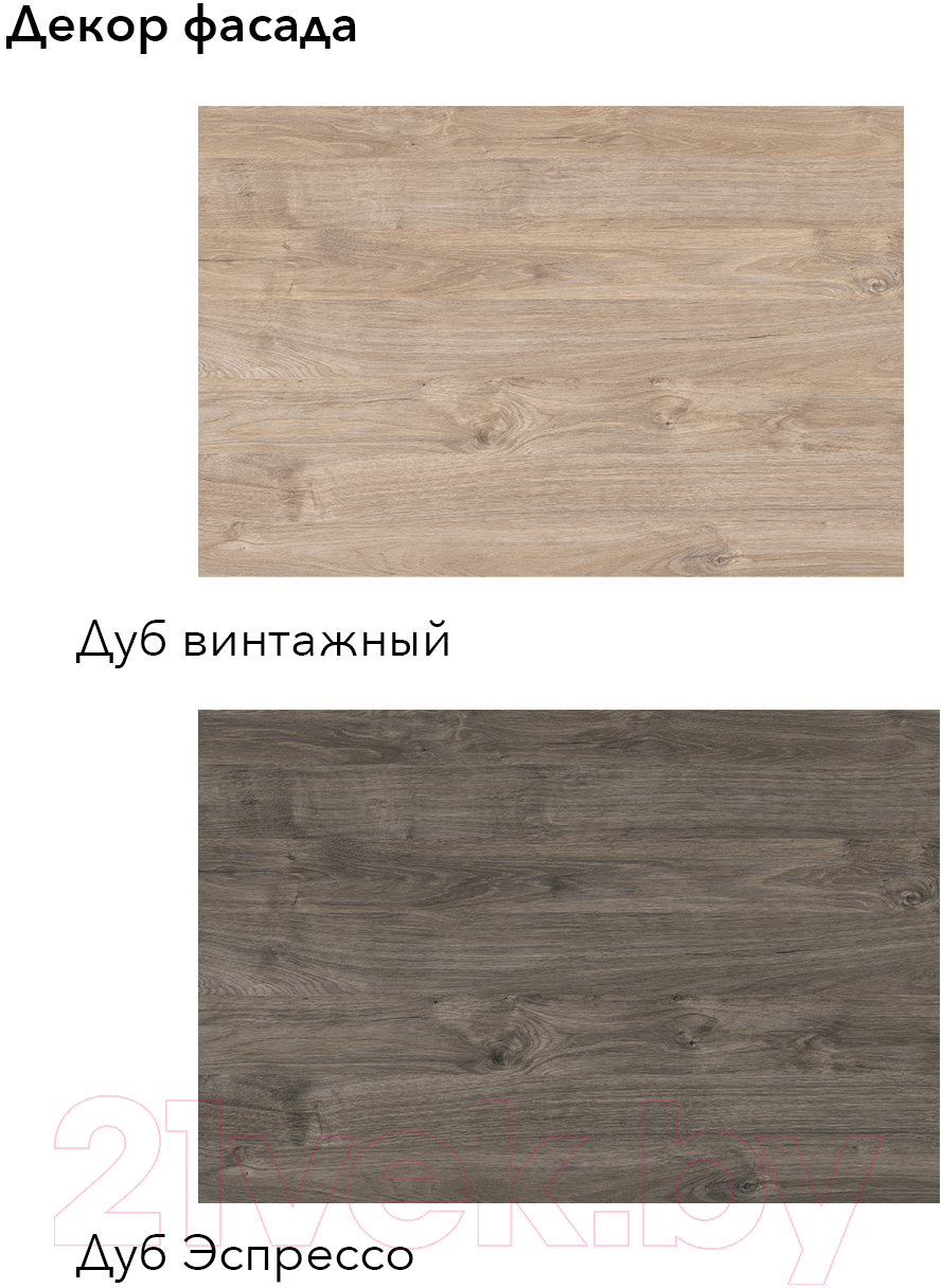 Кухонный гарнитур Агута Альфа 2.0 (дуб эспрессо/дуб винтажный/кастилло темный) — фото 2