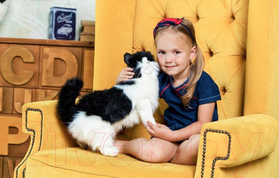 

Мягкая игрушка, Кошка черно-белая / 4221