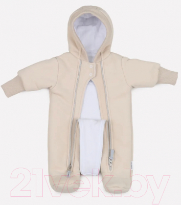 Комбинезон прогулочный детский MOWbaby Barty 3-6м / 151/2-3-6 (Vanilla Beige)