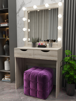 Туалетный столик с зеркалом Мир Мебели SV-15S с подсветкой