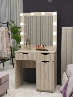 Туалетный столик с зеркалом Мир Мебели SV-22S с подсветкой