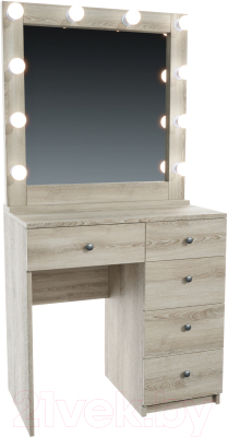 Туалетный столик с зеркалом Мир Мебели SV-24S с подсветкой