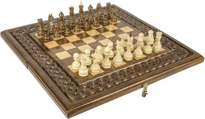 Набор настольных игр Haleyan Армянский Орнамент 2 Шахматы, нарды / kh149-5 -