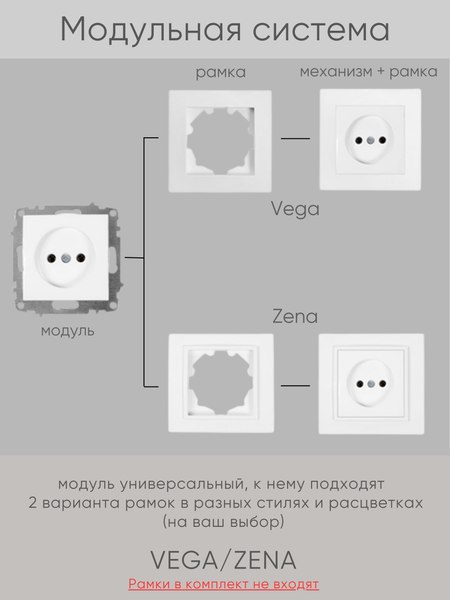 Выключатель El-Bi Zena-Vega / 609-011400-201 (титан)