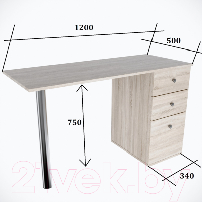 Стол для маникюра Мир Мебели MS-11S